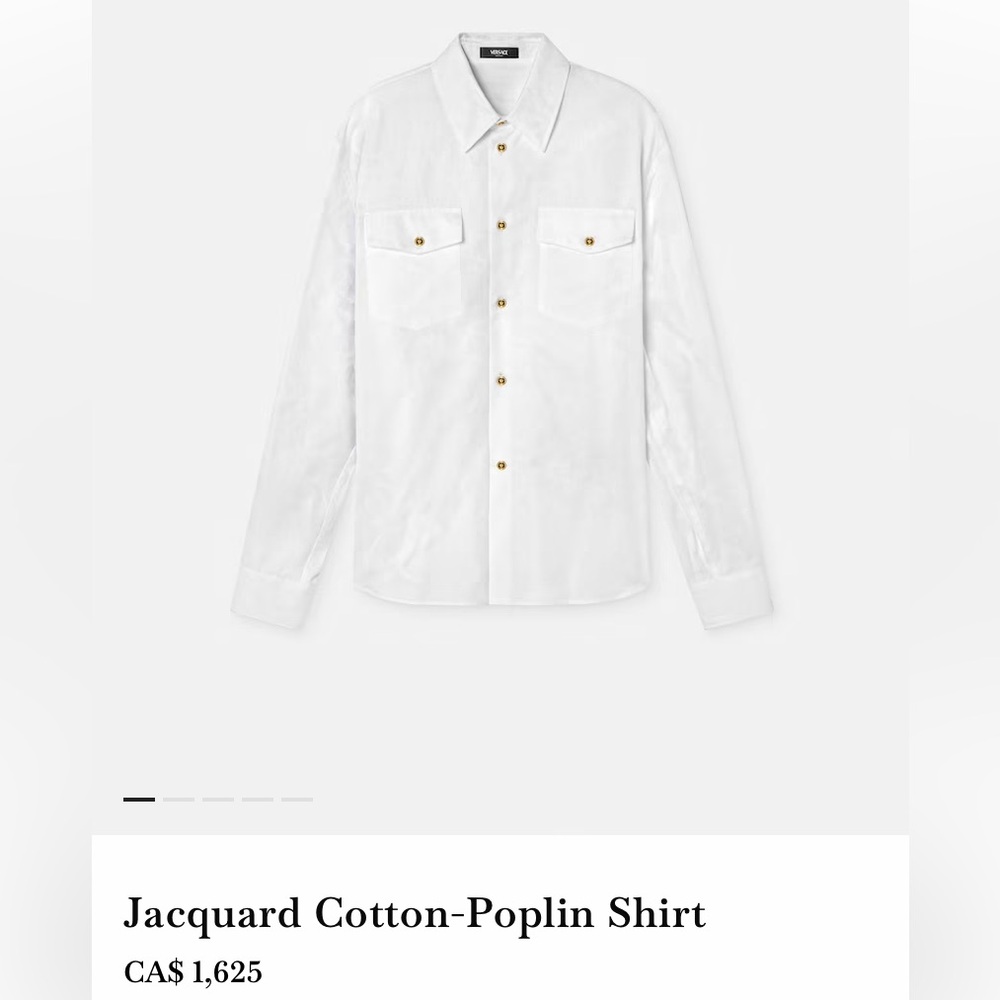Versace Jacquard Cotton Shirt